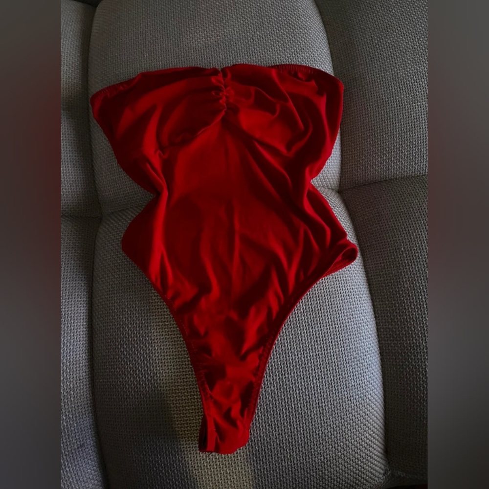 Bershka Red Bodysuit